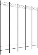 vidaXL Folding screen 200 × 200 cm textile, white, 5-piece 350154 - Room Divider