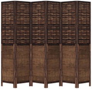 vidaXL Screen solid wood pavlovnia, dark brown, 6 pieces 358715 - Room Divider
