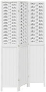 vidaXL Screen solid wood pavlovnia, white, 3-piece 358719 - Room Divider