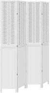 vidaXL Screen solid wood pavlovnia, white, 4 pieces 358724 - Room Divider