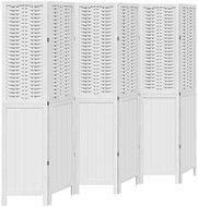 vidaXL Screen solid wood pavlovnia, white, 6 pieces 358730 - Room Divider