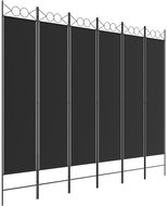 vidaXL Folding screen 240 × 200 textile, black, 6-part 350161 - Room Divider
