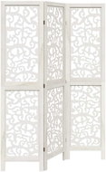 vidaXL Screen solid wood pavlovnia, white, 3-piece, 358733 - Room Divider