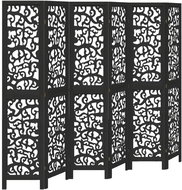 vidaXL Screen solid wood pavlovnia, black, 6 pieces 358762 - Room Divider