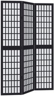 vidaXL Screen solid wood pavlovnia, black, 3-piece 358766 - Room Divider