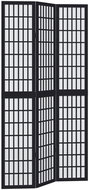 vidaXL Screen solid wood pavlovnia, black, 3-piece 358768 - Room Divider