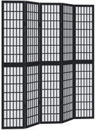 vidaXL Solid wood screen pavlovnia, black, 5 pieces 358776 - Room Divider