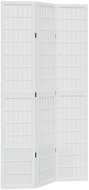 vidaXL Screen solid wood pavlovnia, white, 3-piece 358784 - Room Divider