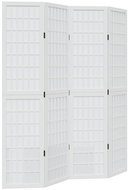 vidaXL Solid wood screen pavlovnia, white, 4 pieces 358786 - Room Divider