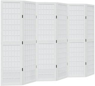 vidaXL Screen solid wood pavlovnia, white, 6 pieces 358793 - Room Divider