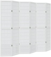 vidaXL Screen solid wood pavlovnia, white, 6 pieces 358795 - Room Divider