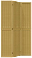 vidaXL Screen solid wood pavlovnia, brown, 3-piece 358814 - Room Divider