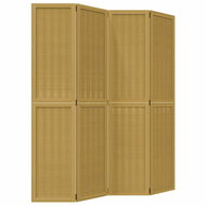 vidaXL Solid wood screen pavlovnia, brown, 4 pieces 358818 - Room Divider