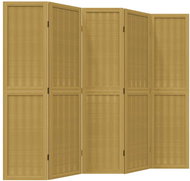 vidaXL Solid wood screen pavlovnia, brown, 5 pieces 358821 - Room Divider