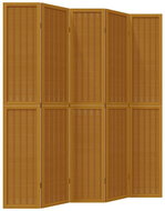 vidaXL Solid wood screen pavlovnia, brown, 5 pieces 358824 - Room Divider