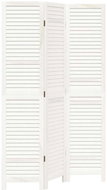 vidaXL Screen solid wood pavlovnia, white, 3-piece 358830 - Room Divider