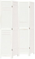 vidaXL Screen solid wood pavlovnia, white, 4 pieces 358835 - Room Divider