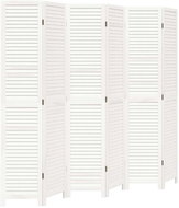 vidaXL Screen solid wood pavlovnia, white, 6 pieces 358843 - Room Divider