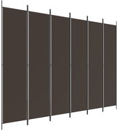 vidaXL Textile screen 300 × 220 cm brown, 6 pieces 350207 - Room Divider