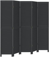 vidaXL Screen solid wood pavlovnia, black, 5 pieces 358854 - Room Divider