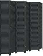 vidaXL Screen solid wood pavlovnia, black, 6 pieces 358860 - Room Divider
