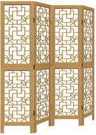 vidaXL Solid wood screen pavlovnia, brown, 4 pieces 358865 - Room Divider