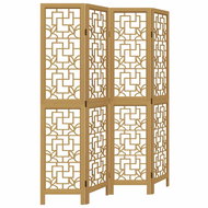 vidaXL Solid wood screen pavlovnia, brown, 4 pieces 358866 - Room Divider