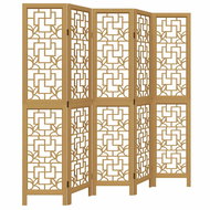 vidaXL Solid wood screen pavlovnia, brown, 5 pieces 358870 - Room Divider