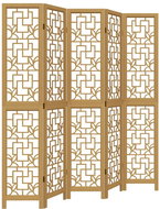 vidaXL Solid wood screen pavlovnia, brown, 5 pieces 358871 - Room Divider