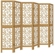 vidaXL Screen solid wood pavlovnia, brown, 6 pieces 358873 - Room Divider