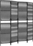 vidaXL Dividing wall 196 × 200 cm polyrattan, black, 4 panels 365392 - Room Divider