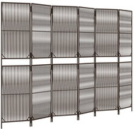 vidaXL Dividing wall 294 × 200 cm polyrattan, brown, 6 panels 365401 - Room Divider
