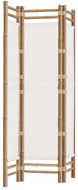 vidaXL Folding screen 120 × 180 cm bamboo and canvas, 3-panel 350623 - Room Divider