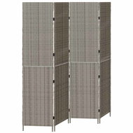 vidaXL Partition 195 × 180 cm polyrattan, grey 42003674 - Room Divider