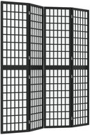 vidaXL Japanese style folding screen 160 × 170 cm black, 4 pieces 352080 - Room Divider
