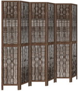 vidaXL Screen solid wood pavlovnia, dark brown, 6 pieces 358667 - Room Divider