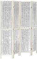 vidaXL Screen solid wood pavlovnia, white, 4 pieces 358674 - Room Divider