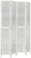 vidaXL Screen solid wood pavlovnia, white, 4 pieces 358676 - Room Divider