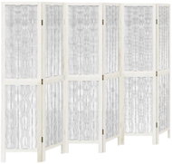 vidaXL Screen solid wood pavlovnia, white, 6 pieces 358681 - Room Divider