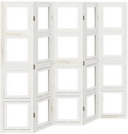 vidaXL Solid wood screen pavlovnia, white, 5 pieces 358693 - Room Divider