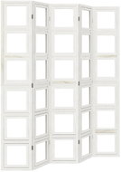 vidaXL Screen solid wood pavlovnia, white, 5 pieces 358696 - Room Divider