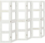 vidaXL Screen solid wood pavlovnia, white, 6 pieces 358697 - Room Divider