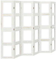 vidaXL Screen solid wood pavlovnia, white, 6 pieces 358698 - Room Divider