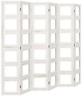 vidaXL Screen solid wood pavlovnia, white, 6 pieces 358699 - Room Divider