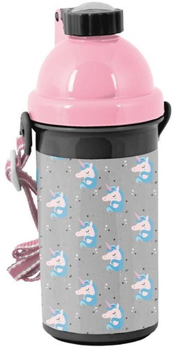 Paso Drinking Bottle Unicorn Gray - Children's Water Bottle - Main image