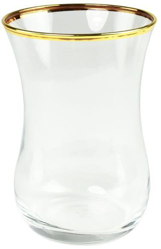 Tea glass 1,2 dl with gold rim - "Tiryaki" - Glass - Main image