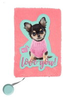 PASO Plush notebook A5, Chihuahua dog in sweater - Journal