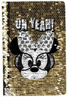 PASO Notes zápisník A5, Minnie s flitry, zlato - stříbrný - Zápisník