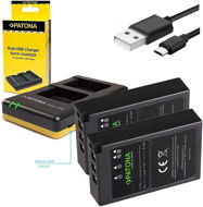 PATONA Photo Dual Quick Olympus BLS5 + 2x 1100mAh Batteries - Camera & Camcorder Battery Charger