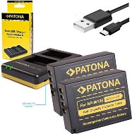 PATONA Photo Dual Quick Fuji NP-W126 + 2x 1020mAh Batteries - Camera & Camcorder Battery Charger